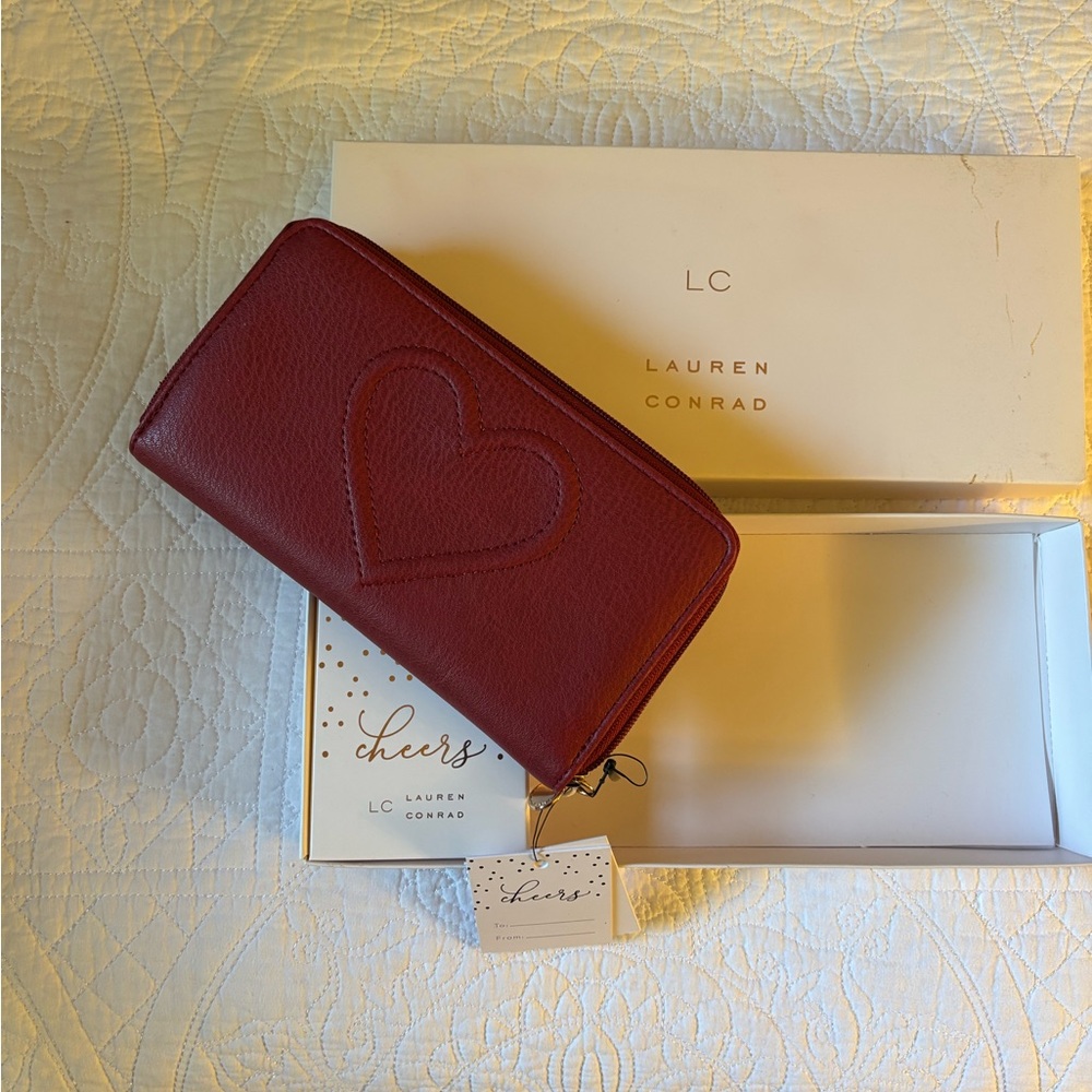 Lauren Conrad Red Heart Wallet